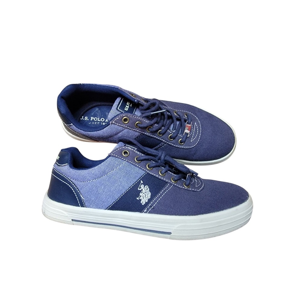 U.S.Polo Association Blue Canvas Shoes Sneakers 8 Men's